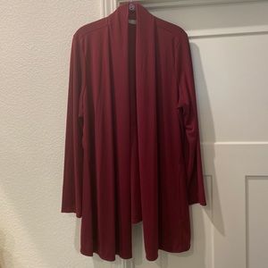 Susan Graver Premier, burgundy cardigan, size XL QVC new no tags